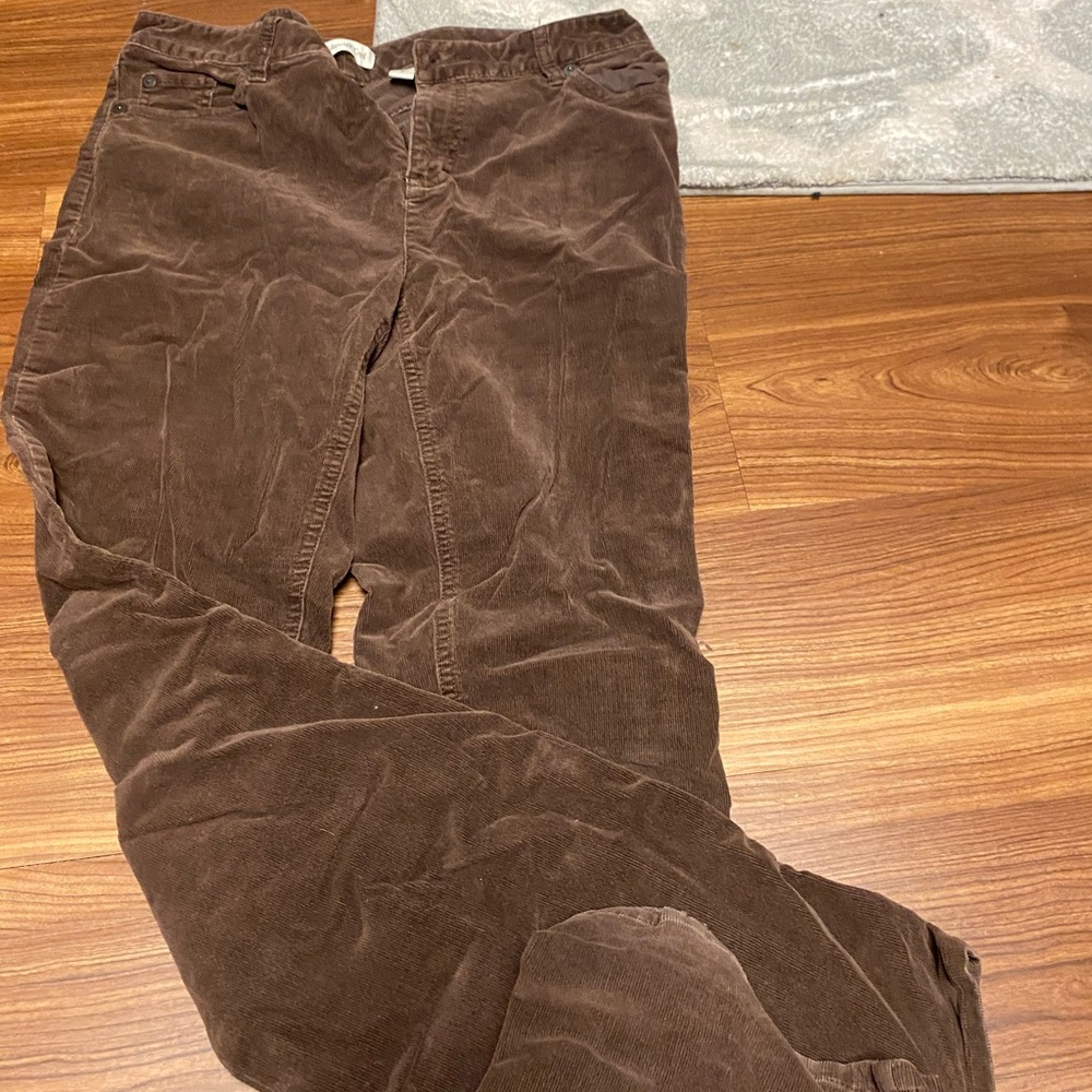 brown corduroy wide leg pants
